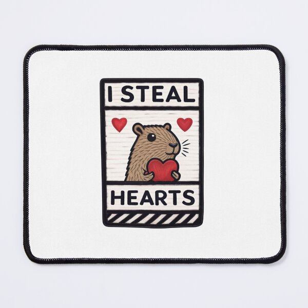 Item preview, I Steal Hearts Capybara - Cute and Funny Capybara Design designed and sold by Colorful-Garden.