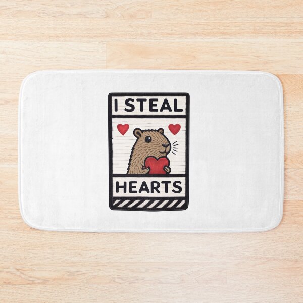 Item preview, I Steal Hearts Capybara - Cute and Funny Capybara Design designed and sold by Colorful-Garden.