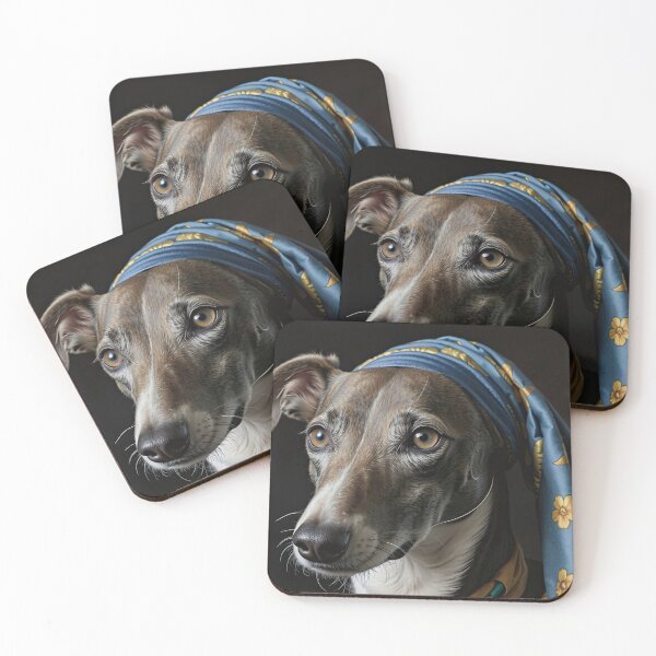 Item preview, Greyhound with the Blue Scarf designed and sold by Intelligenteel.