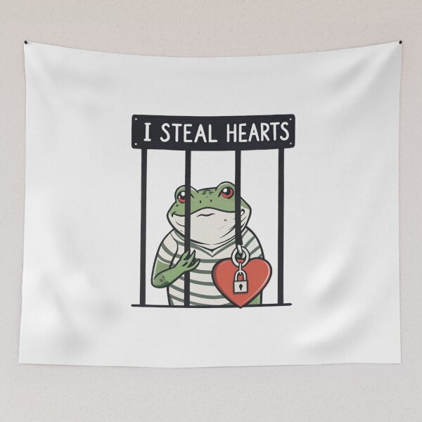 Item preview, I Steal Hearts Frog Valentine Cute Funny Romantic Design designed and sold by Colorful-Garden.