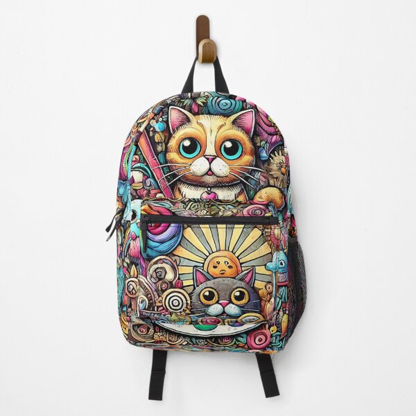 Item preview, Colorful Cat Doodle Art Cat Wonderland designed and sold by MigNetZ.