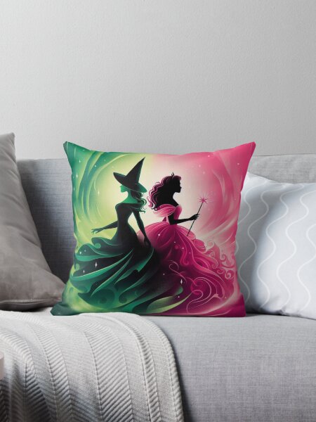 Aperçu de l'œuvre Elphaba et Glinda Wicked, la comédie musicale défiant la gravité créée et vendue par NerdiPop.