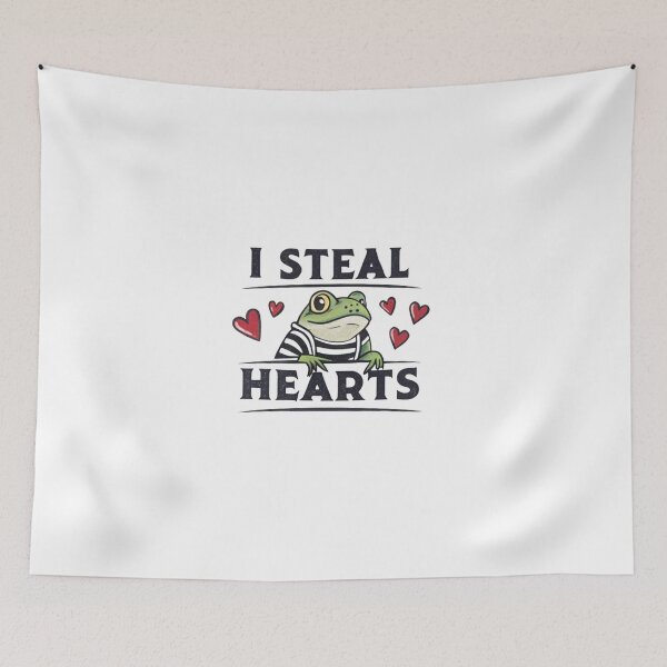 Item preview, I Steal Hearts Frog Valentine Cute Funny Romantic Design designed and sold by Colorful-Garden.