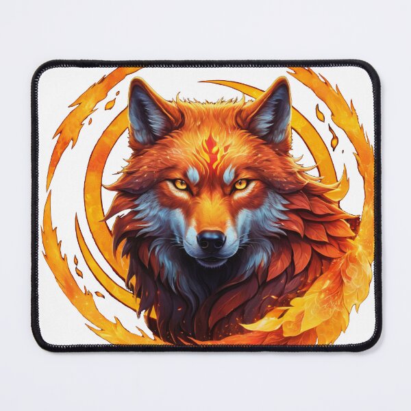Item preview, Fiery Fox Surrounded By Flames designed and sold by RebelPaintBrush.
