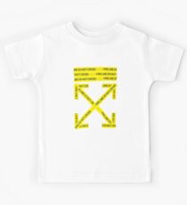 off white fire line arrows Kids Tee