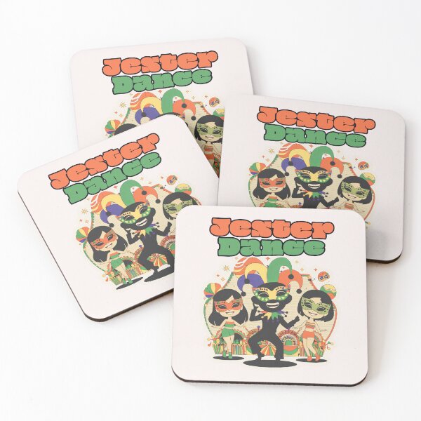 Item preview, Jester Dance Of Crimson Masks And Ebony designed and sold by SplashTastic.