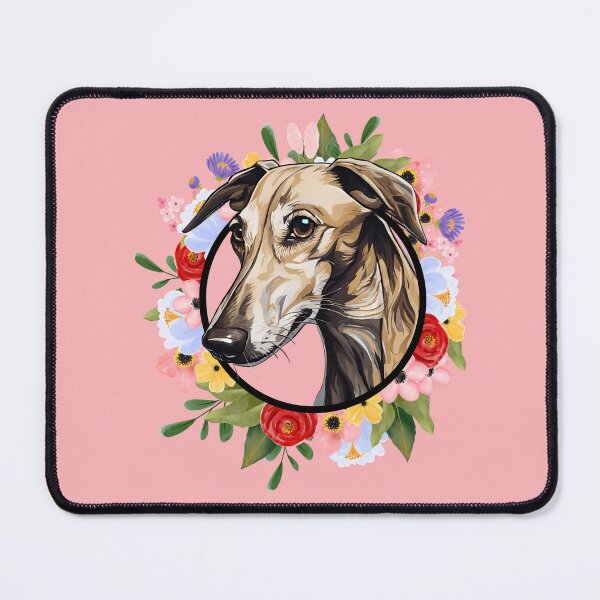 Item preview, Floral Sighthound Portrait designed and sold by TheZoomieZone.