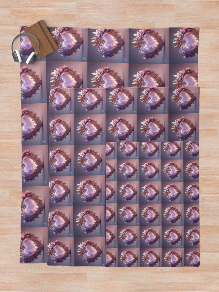 Thumbnail 5 of 6, Throw Blanket, Brave heart designed and sold by Ricel.