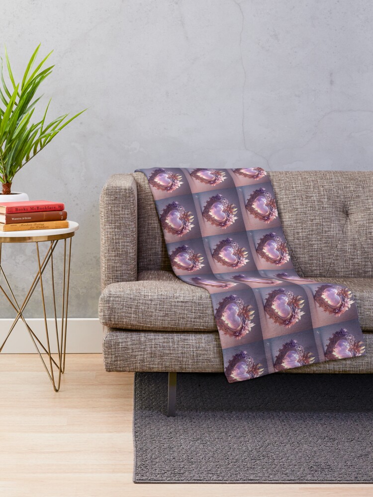 Thumbnail 2 of 6, Throw Blanket, Brave heart designed and sold by Ricel.
