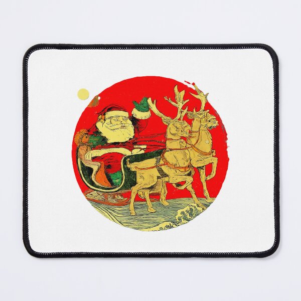 Item preview, Vintage Santa Claus , Santa and Reindeer , Retro Christmas , Holiday Graphic , Festive , Christmas Gift designed and sold by Indyadizine.