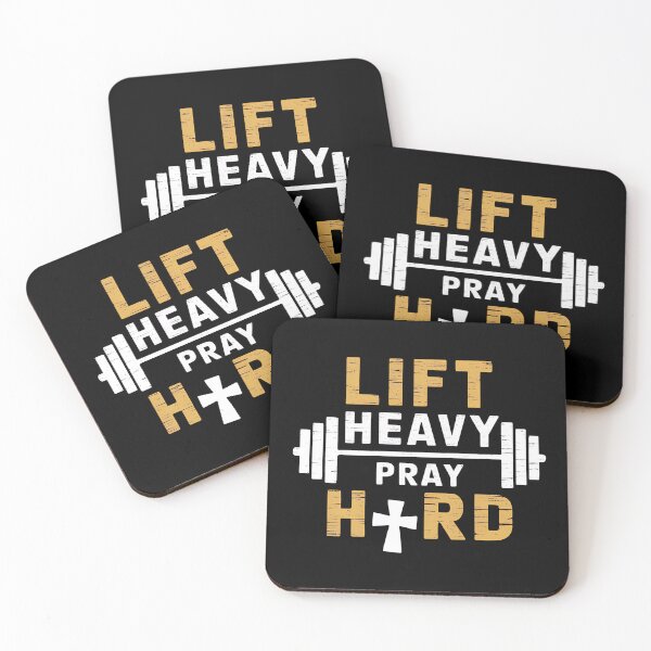 Item preview, Lift Heavy Pray Hard Christian Gym Fitness Design designed and sold by Karsten Stier.