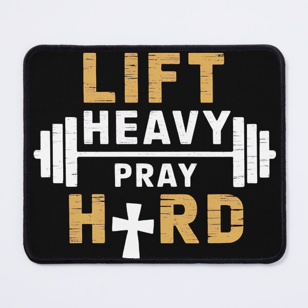 Item preview, Lift Heavy Pray Hard Christian Gym Fitness Design designed and sold by Karsten Stier.
