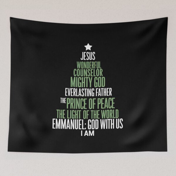 Item preview, Jesus Names Christmas Tree Design - Christian Holiday Art designed and sold by Karsten Stier.