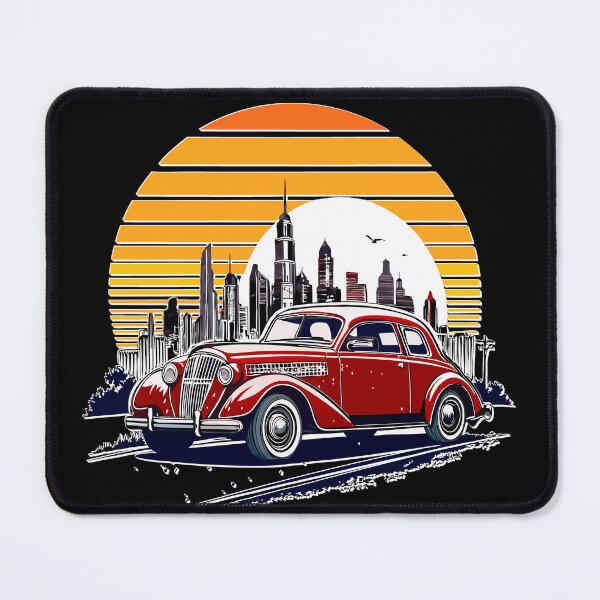 Item preview, Timeless Elegance: Vintage Car and Skyline Design designed and sold by VikArtStudio.