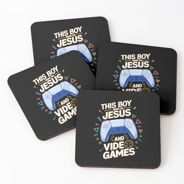 Item preview, This Boy Runs on Jesus and Video Games Gamer Design designed and sold by Karsten Stier.