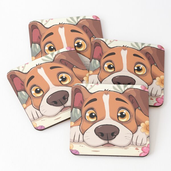 Item preview, Bright-Eyed Boxer Puppy in a Floral Paradise designed and sold by Intelligenteel.