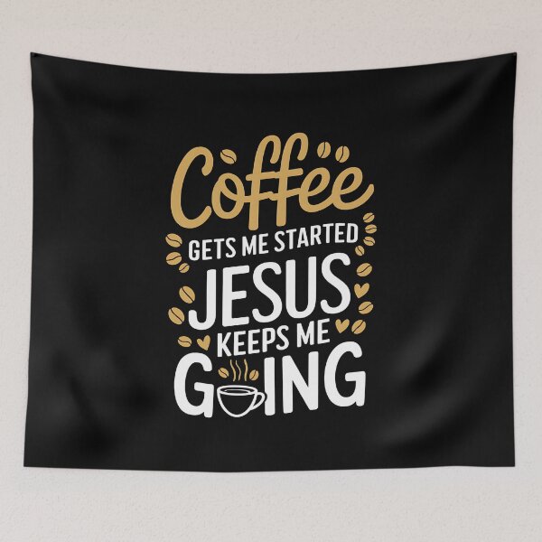 Item preview, Coffee and Jesus Inspirational Christian Design designed and sold by Karsten Stier.