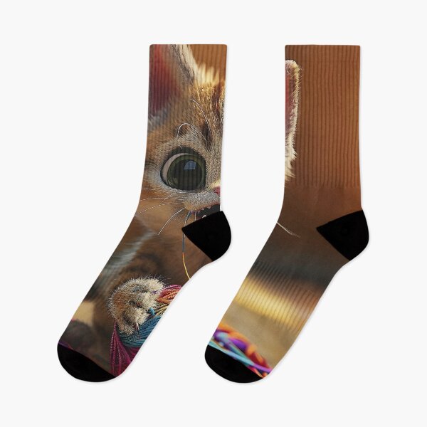 Item preview, Playful 8 Bit Cartoon Cat Happily Pouncing on Colorful Ball. designed and sold by CheerForGoods.