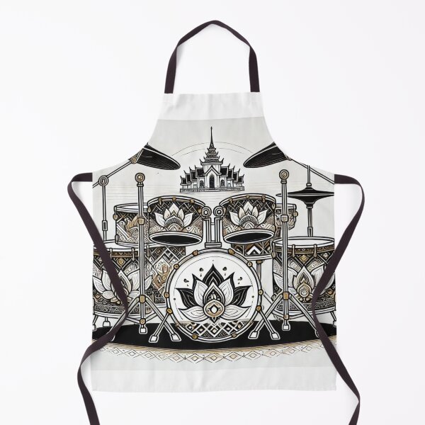 Item preview, Thai-Inspired Drum Set with Lotus Motifs designed and sold by AonTH9.