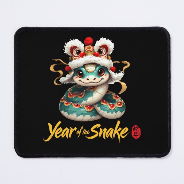 Item preview, Year Of The Snake 2025 - Cute Snake with Chinese Lion Dance designed and sold by masterdeer.