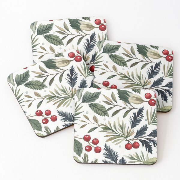 Item preview, Watercolor foliage with festive atmosphere designed and sold by Piotrek0001.