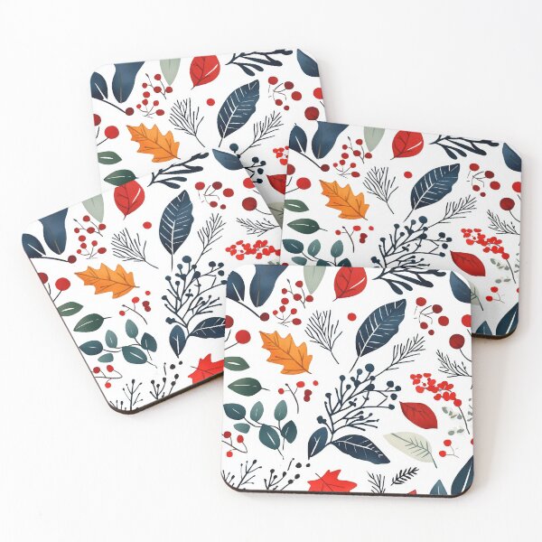 Item preview, Holiday-themed nature elements in vibrant colors designed and sold by Piotrek0001.