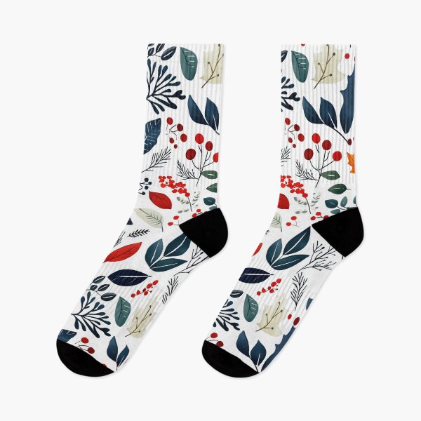 Item preview, Holiday-themed nature elements in vibrant colors designed and sold by Piotrek0001.