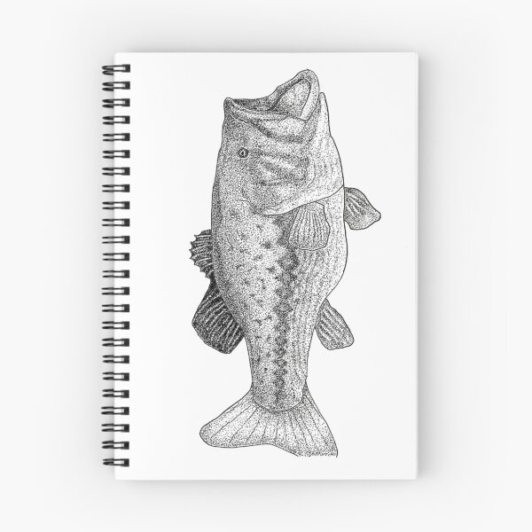 Item preview, Ilustración de bajo boca americana punteada designed and sold by TroyArts.