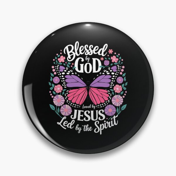 Artikelvorschau, Gesegnet von Gott Schmetterling und florales christliches Design entworfen und verkauft von Karsten Stier.