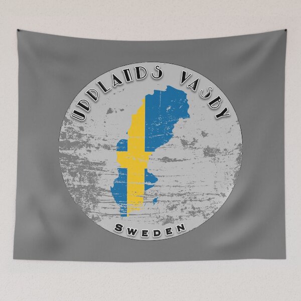 Item preview, Upplands Vasby Sweden Flag Worn  designed and sold by World Designs.