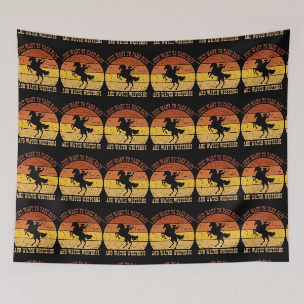 Item preview, I Just Want To Take Naps And Watch Westerns Retro designed and sold by ManiaGrania.
