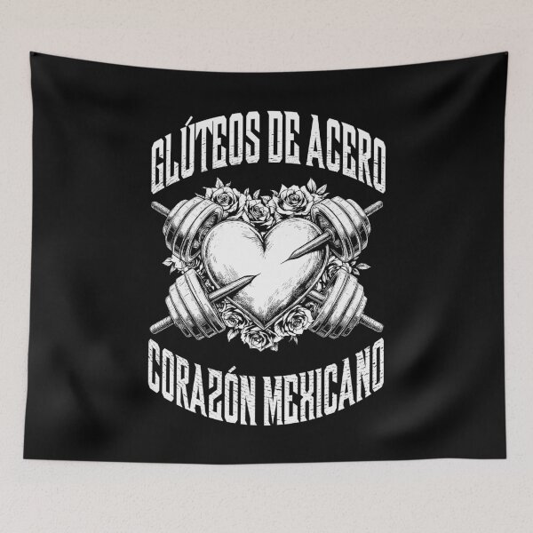 Item preview, Funny Gym Spanish Steel Glutes Mexican Heart Hispanic Quote designed and sold by GrandeDuc.