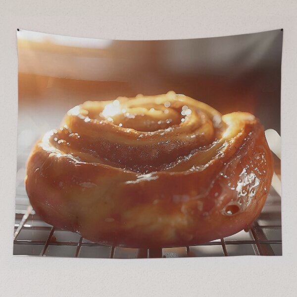 Item preview, Mouthwatering Cinnamon Bun on Bakery Rack  designed and sold by CheerForGoods.