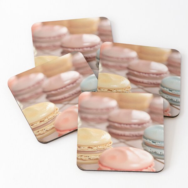 Item preview, Close up of a Vibrant Assortment of Delicate Macaron Pastries  designed and sold by CheerForGoods.