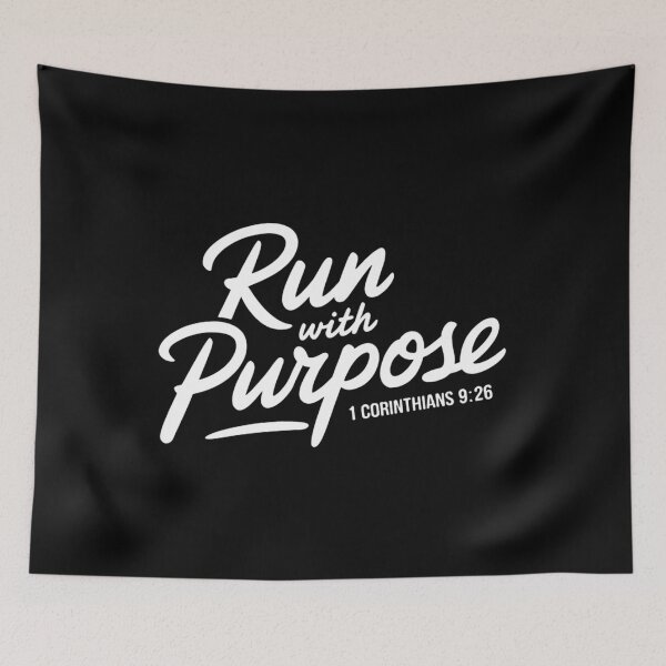 Item preview, Run with Purpose 1 Corinthians 9:26 Motivational Christian Design designed and sold by Karsten Stier.