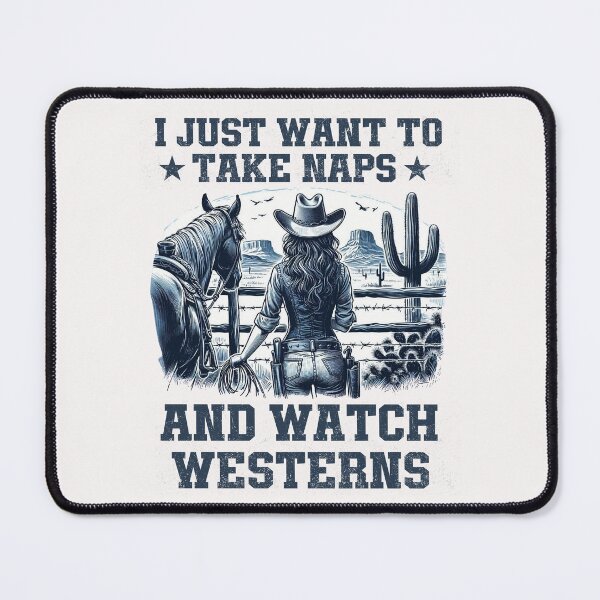 Item preview, I Just Want To Take Naps And Watch Westerns Retro designed and sold by ManiaGrania.