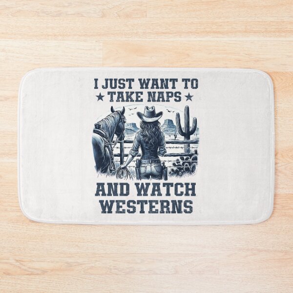 Item preview, I Just Want To Take Naps And Watch Westerns Retro designed and sold by ManiaGrania.