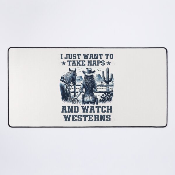 Item preview, I Just Want To Take Naps And Watch Westerns Retro designed and sold by ManiaGrania.