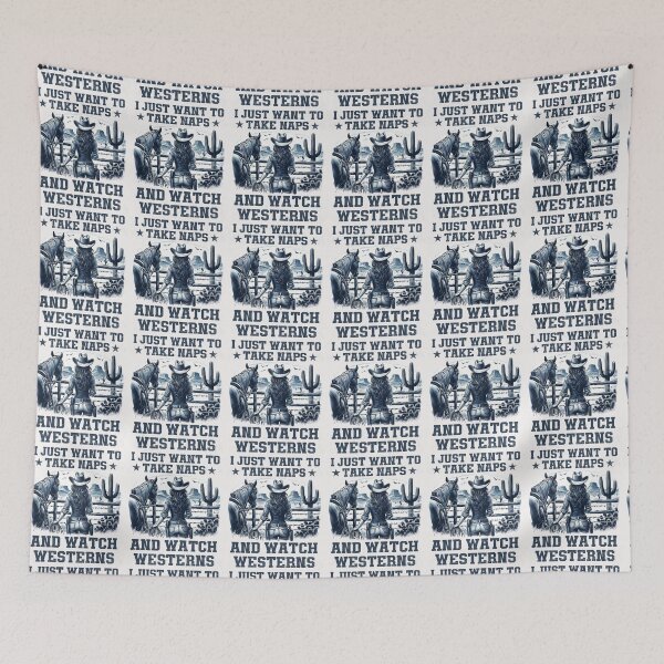 Item preview, I Just Want To Take Naps And Watch Westerns Retro designed and sold by ManiaGrania.