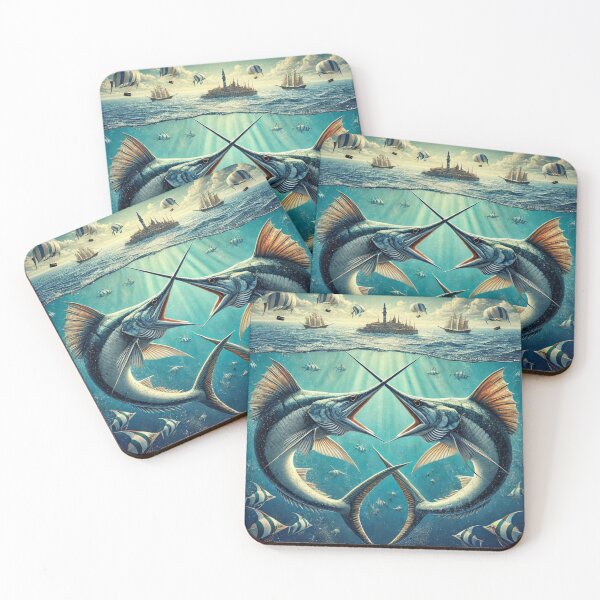 Item preview, Swordfish Duel – Ocean Fantasy designed and sold by Dogandesighn.