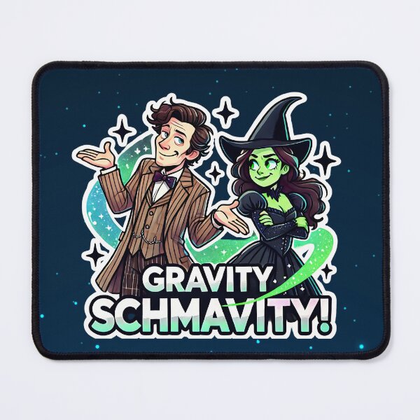 Item preview, Defying Gravity Schmavity - The Doctor and Wicked Crossover designed and sold by PricklyBearArt.