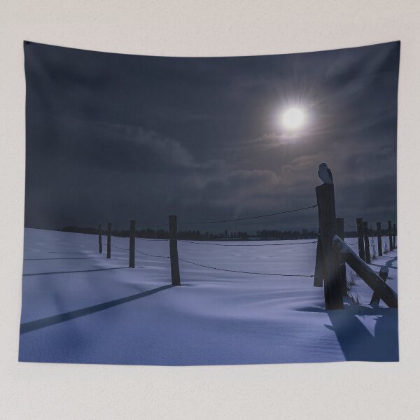 Item preview, Silent Winter Night: Snowy Owl Under the Moonlight designed and sold by Intelligenteel.