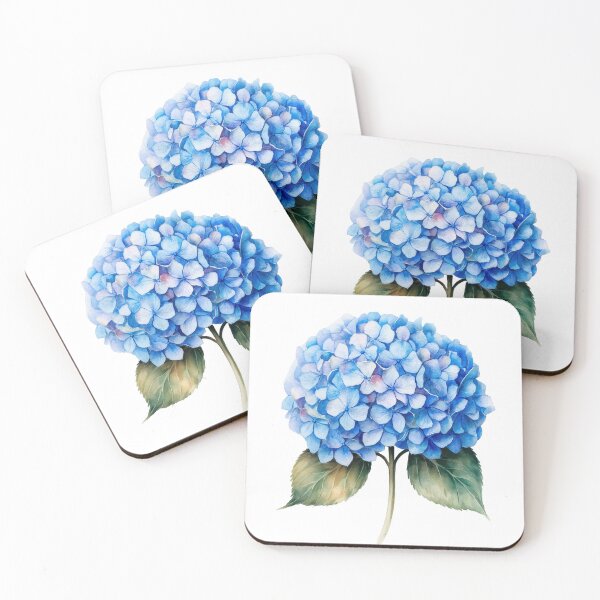 Item preview, Elegant Blue Hydrangea Watercolor designed and sold by AntiqueWhiteArt.