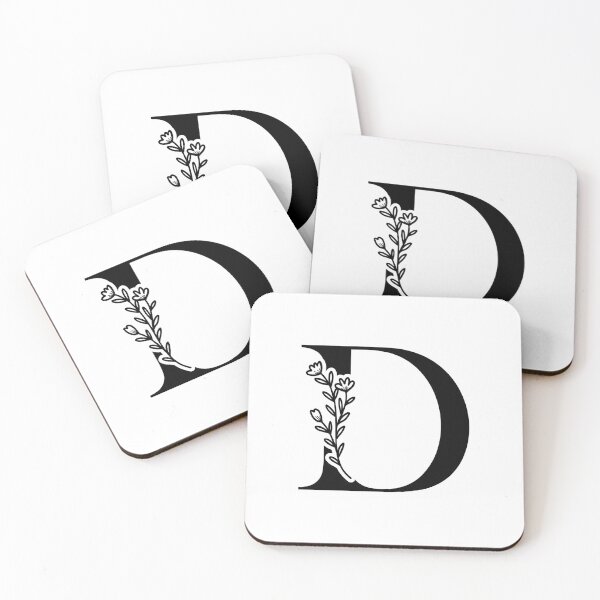 Item preview, Minimalist Floral Initial Illustration | Letter D Initial Monogram designed and sold by Crafted Lovies.
