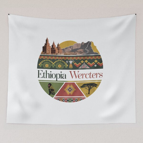 Item preview, Ethiopia Welcomes Flag Map Addis Ababa, Lalibela designed and sold by AnimalsDH305.