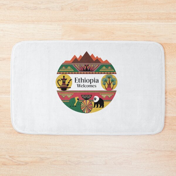 Item preview, Ethiopia Welcomes Flag Map Addis Ababa, Lalibela designed and sold by AnimalsDH305.