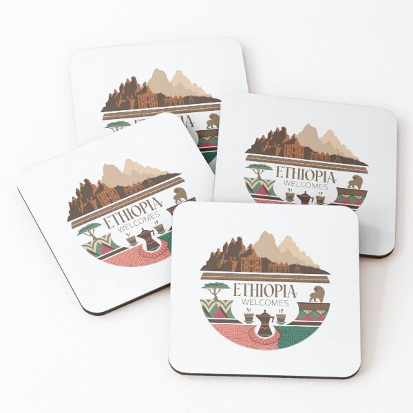 Item preview, Ethiopia Welcomes Flag Map Addis Ababa, Lalibela designed and sold by AnimalsDH305.