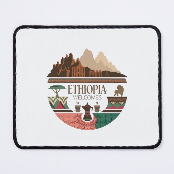 Item preview, Ethiopia Welcomes Flag Map Addis Ababa, Lalibela designed and sold by AnimalsDH305.
