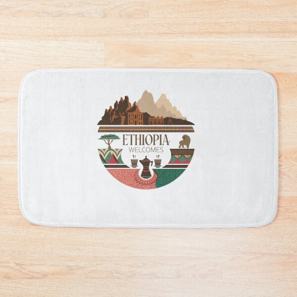 Item preview, Ethiopia Welcomes Flag Map Addis Ababa, Lalibela designed and sold by AnimalsDH305.