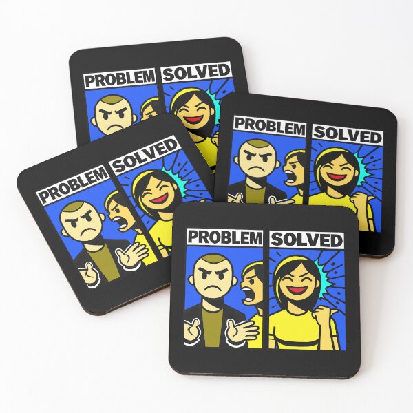 Item preview, Problem Solved Comic Humor Design designed and sold by DrawHandArt.